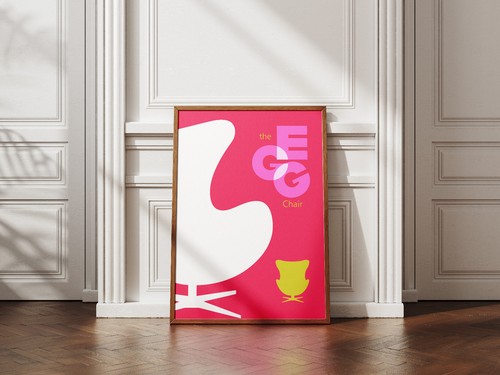 Iconic egg chair - egg, art